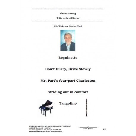 Werke für B-Klarinette und Klavier von Günther Theiß